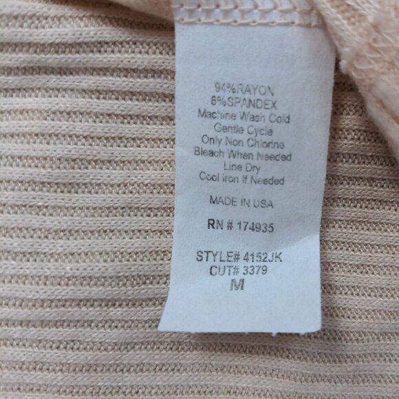 Renee C Ribbed Waterfall Cardigan size Medium - Picture 5 of 6